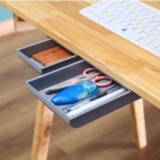 책상 식탁 부착형 보조 수납 서랍장, 그레이=소