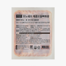 매콤오돌뼈볶음 모노쉐프 340g 오돌뼈 밀키트 원팩 쌈밥 덮밥 볶음밥 야식 술안주 매운음식, 1개