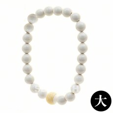 불교 기원 팔찌 게르마늄 합장주 화이트 담아보리 손목염주 부적팔찌