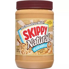 SKIPPY 내츄럴 크리미 땅콩 버터 스프레드 단백질 대용량 1.13kg, 1개