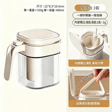 密封調味罐組 防潮玻璃調料盒 附湯匙, 1個
