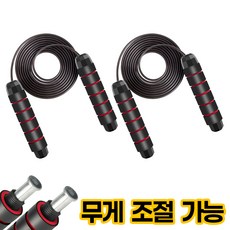 앙플러스 꼬임방지 운동 성인 와이어 줄넘기, 2개, 빨강