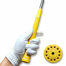 충격흡수 논슬립 에어홀타공 디자인 골프그립, 옐로우, 1개