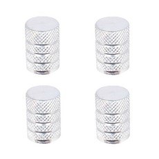 타이어 밸브 캡 차량 휠 스템 알루미늄 커버 세트, Silver