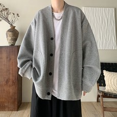 투니스 남성 패션 단색 캐주얼 가디건