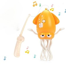 춤추는오징어 서빙해주는장난감 댄싱오징어 젠틀 귀여운 어른 장난감, 1개, Yellow with box