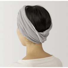 무인양품 무지(MUJI) + 면 헤어 터번 타월 블루 25x34cm, 1개, 그레이