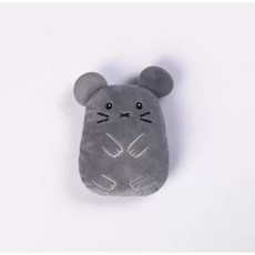 寵世界 貓薄荷響紙貓草玩具 - 貓咪抱枕/貓薄荷玩偶, 灰色老鼠, 1個, 灰色