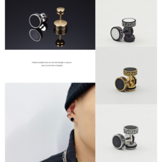 lk 핸운복쭈 원형 바벨 써지컬 스틸 남자 남성 귀걸이 피어싱 2P