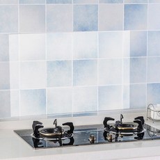 廚房防油壁貼 多樣圖案 防水耐高溫易清潔自帶背膠壁貼, 1個