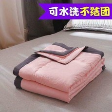 第2代 水洗棉空調被 親膚夏涼被, 粉色 親膚 ,60X80cm 嬰兒被 顏色隨機發, 粉色