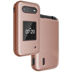 노키아 2760 2780 플립폰용 네이키드 휴대폰 케이스 Tracfone N139DL TA 1398 1451 1420용 그리드 텍스처가 있는 슬림 하드 프로텍터 커버 코발트 블루