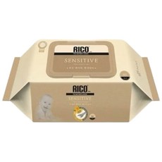 RicoBaby金盞花濕紙巾 滋潤保濕超厚 韓國寶寶濕紙巾 含蓋, 80張, 1包