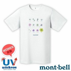 【日本 mont-bell】山之花〉女 抗UV抗菌除臭 圓領短袖排汗衣 Wickron 運動登山T恤 1114794