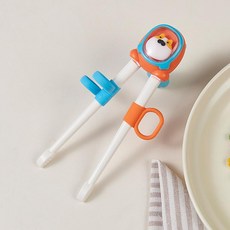 兒童學習筷子 幼兒虎口訓練筷, 橙藍色, 1個