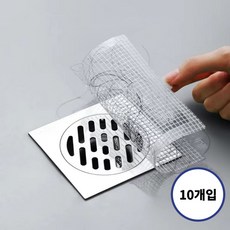 자취섬 욕실 배수구 머리카락 거름망 스티커형, 흰색