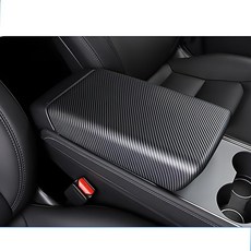 StarYtbl 테슬라 모델 3 / Y 암 레스트 및 센터 콘솔 커버 2024-2026 리프레시 하이랜드 2025 2026 주니퍼용 디자인 ABS 소재 긁힘 방지 (매트 탄, Model 3 Highland & Model Y Jun, 무광 탄소 섬유 패턴