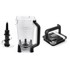 닌자 블렌더 BL770 BL780 BL660 BL740과 호환 가능한 2.04L72온스 교체용 피처 뚜껑 6블레이드 어셈블리가 있는 병 BPA 프리 내구성 식기세척기 사용 가능, 닌자 블렌더 BL770 BL780 BL660 BL740