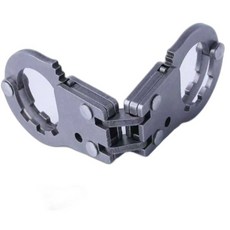 엑사랩스 미니 메탈 수갑 손가락 엄지 링, 1개, 메탈 실버