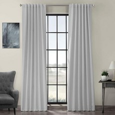 HPD Half Price Drapes 단색 암막 커튼 127 X 274.3cm(50 x 108인치) (패널 1개) BOCH-171101-108 아크틱 그레이 137057, 북극 회색