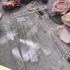 1세트/14피스 아크릴 폴리머 클레이 깊이 가이드 세트 폴리머 클레이 두께 귀걸이용 7가지 사이즈 핸드메이드 보조 도구 DIY 폴리머 클레이 도구 반죽 클레이 스트립 두께