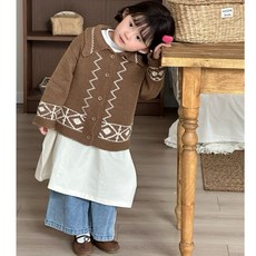 【Coupang熱銷Top1】台灣秋冬新款80-130男童女童復古針織外套