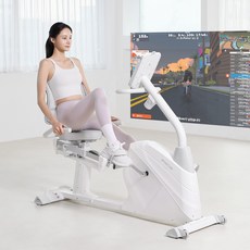 스포틀러 좌식 실내자전거 프라임 메타 헬스 사이클 가정용 재활 바이크 유산소 운동 기구, 화이트