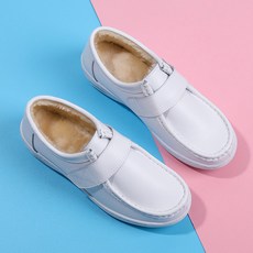 모제르 겨울 간호화 여성 간호사화 발편한 신발 털신 기모