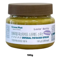 임페리얼 피스타치오 스프레드 100% 스무스 견과류 버터 페이스트, 1개, 190g