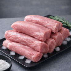 (미트컷) 한돈 통통한 안심 원육덩어리 1kg-장조림 수육 돈까스 볶음용, 1개, 1kg