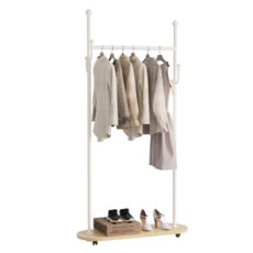 Bornoon 이동식 스탠드옷걸이 행거, 크림트