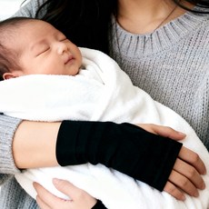 닥터코어런 베이비랩 출산 손바닥손목보호대 1쌍, 1세트, 블랙
