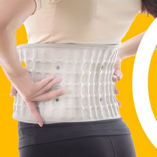 허리 곡선 견인기 보호대 복대 의료용 척추 공기주입식 지지대, 1개