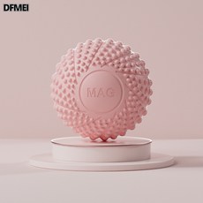 DFMEI 筋膜花生球放鬆健身腰背臀腿拉伸瑜伽滾輪足底雙球按摩器家用健身, 1個, 磁療款單球粉色【6.5*6.5CM】OPP裝:如圖