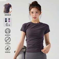 彈力緊身速乾短袖健身服 普拉提訓練瑜伽上衣