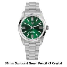 Watchdives WD1016 V3 쿼츠 시계 37mm 스테인레스 스틸 케이스 사파이어 빈티지 무브먼트 100m 방수 남성호