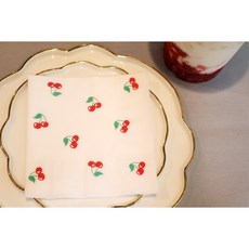 더 냅킨 과일 패턴 인쇄냅킨 칵테일냅킨, 1박스, 3000개입, 체리