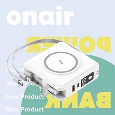 ONAIR F11A 15000mAh 行動電源 磁吸 無線充電 支架 萬能充 55 WH 有標示 可上飛機, 水晶白