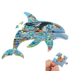 자조력up 해양생물 돌고래모양 유아빅퍼즐 논리사고 기억력향상 유아퍼즐 EQ