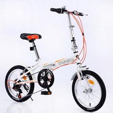 BIKEONE T6 16吋6速轉把變速文藝小清新16吋摺疊車小折兒童自行車(親子陪伴、運動代步最佳首選), 白色, 1個, 16吋