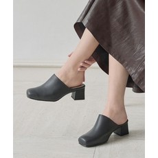 GISSE 천연가죽 모데나 스퀘어 뮬 슬리퍼 GIS-46291