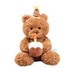생일초 생일 축하 인형 3종 birthday doll 3type, 1개, 생일초 테디베어, 30cm 1개, 생일초 테디베어, 30cm