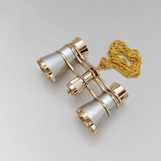 미니 쌍연경 콘서트 망원경 휴대용 손잡이 오페라글라스 빈티지, A