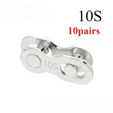 [호환제품] 산악 자전거 체인 매직 버클 단일 속도 퀵 릴리스 누락 링크 부품 8S/9/10/11/12, 02 10s10pairs