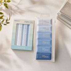 코지로움 그라데이션 수정테이프 풀테이프 세트 감성 컬러 문구 다꾸용품, 1세트, 블루