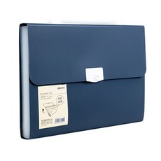 델리 아코디언 도큐먼트 파일 케이스 12분류, 다크블루DBL, 1개