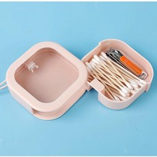 飾品收納盒 便攜式多功能收納盒 方形首飾盒, 1個, 粉色一個裝, 粉色