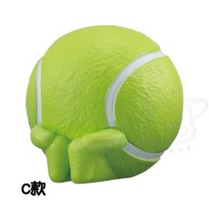 BANDAI 轉蛋 扭蛋 等待的球 苦苦等 籃球 足球 網球 棒球 等待 坐坐 公仔 全4款, 1個, C款/網球1H510