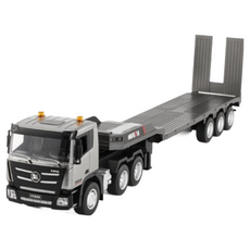 匯納 遙控車 平板拖車 卡車 兒童玩具 工程車 搖控 牽引車 拖板車 仿真工程模型, 1個