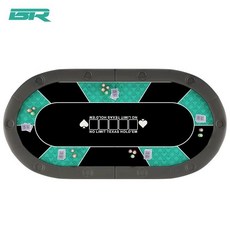 狄奧德州撲剋折疊桌，可客製化德州撲克牌桌布，專業棊牌室臺子籌碼組, 1個, 綠色德州桌可折疊【2米*1米】